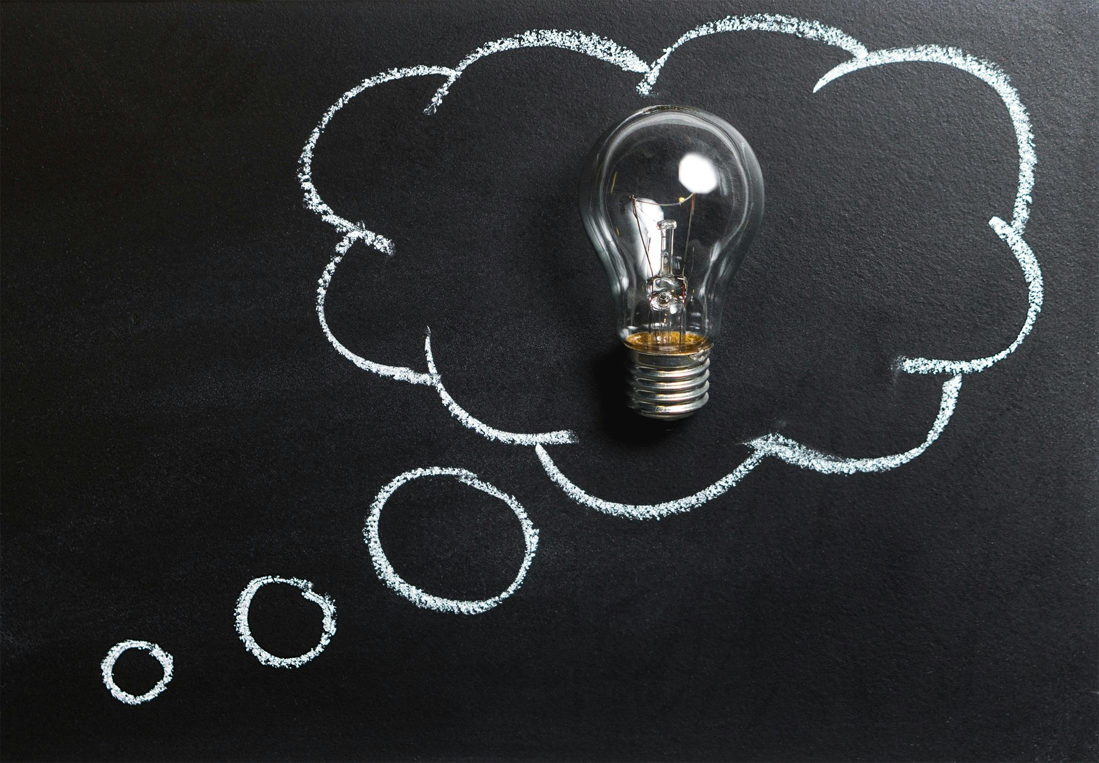 Lightbulb representing ideas and innovation